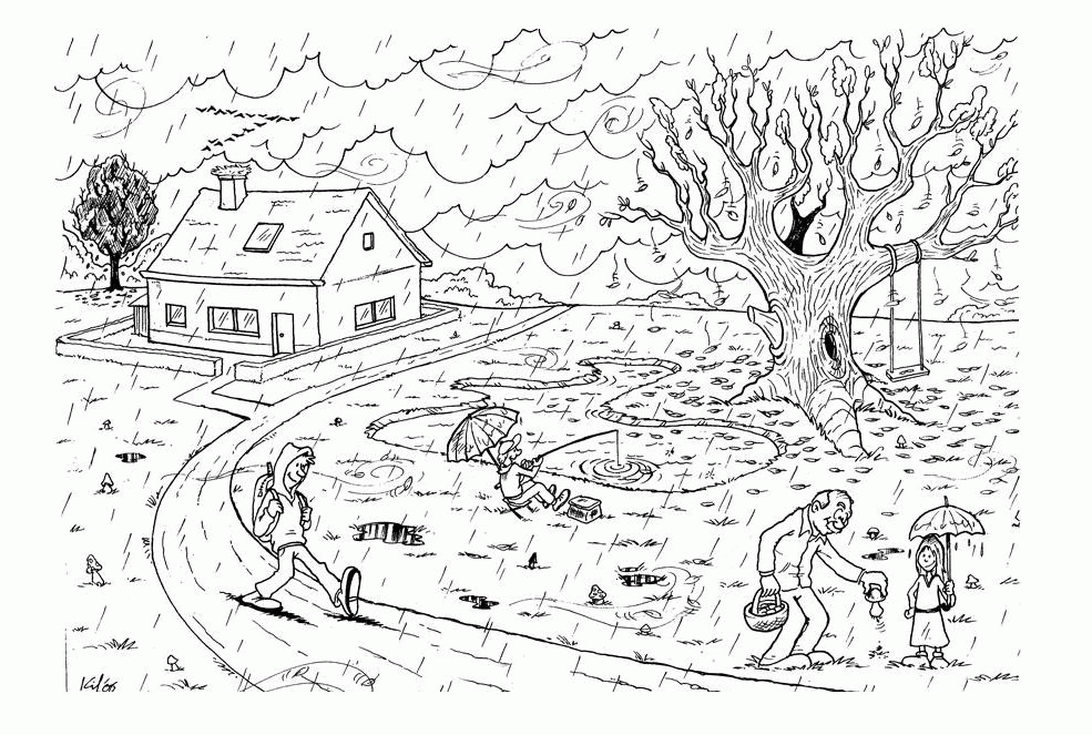 Spring Landscape Coloring Pages - Coloring Home