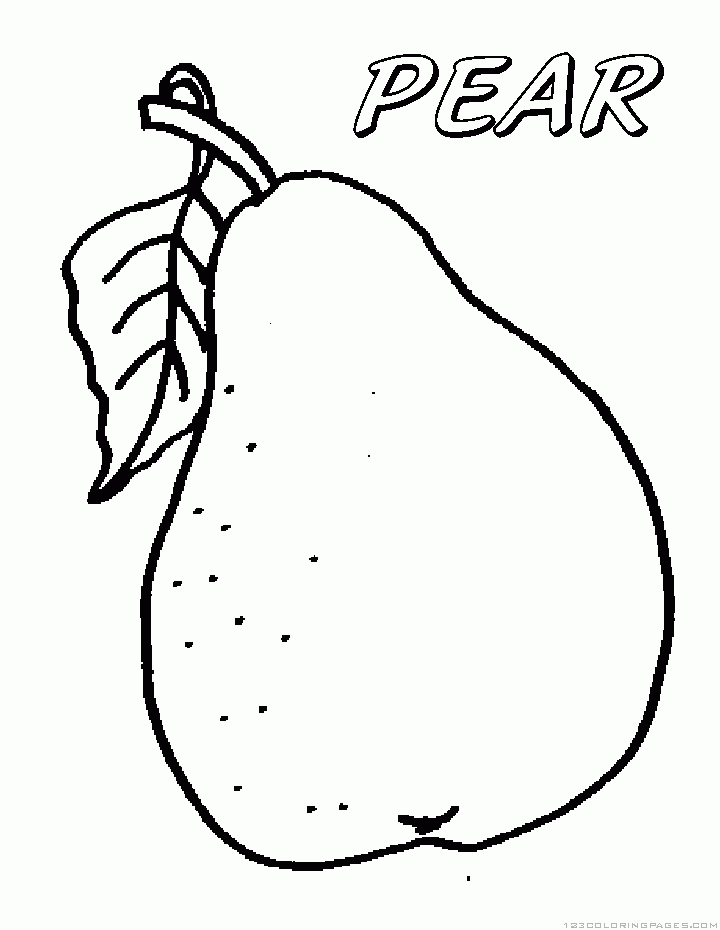 Pear Coloring Pages
