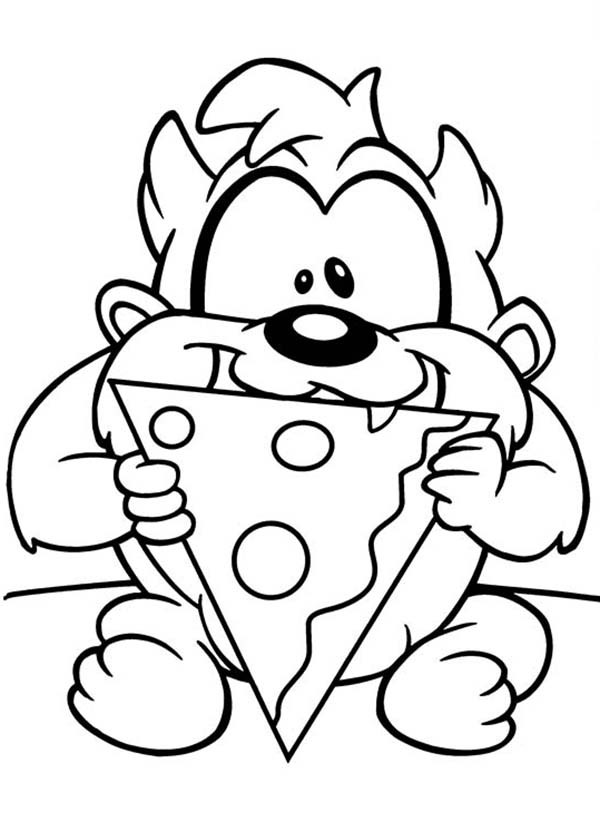 coloring : Looney Tunes Coloring Pages Best Of Looney Tunes Coloring Pages  Baby Taz Eat Slice Pizza Looney Tunes Coloring Pages ~ queens