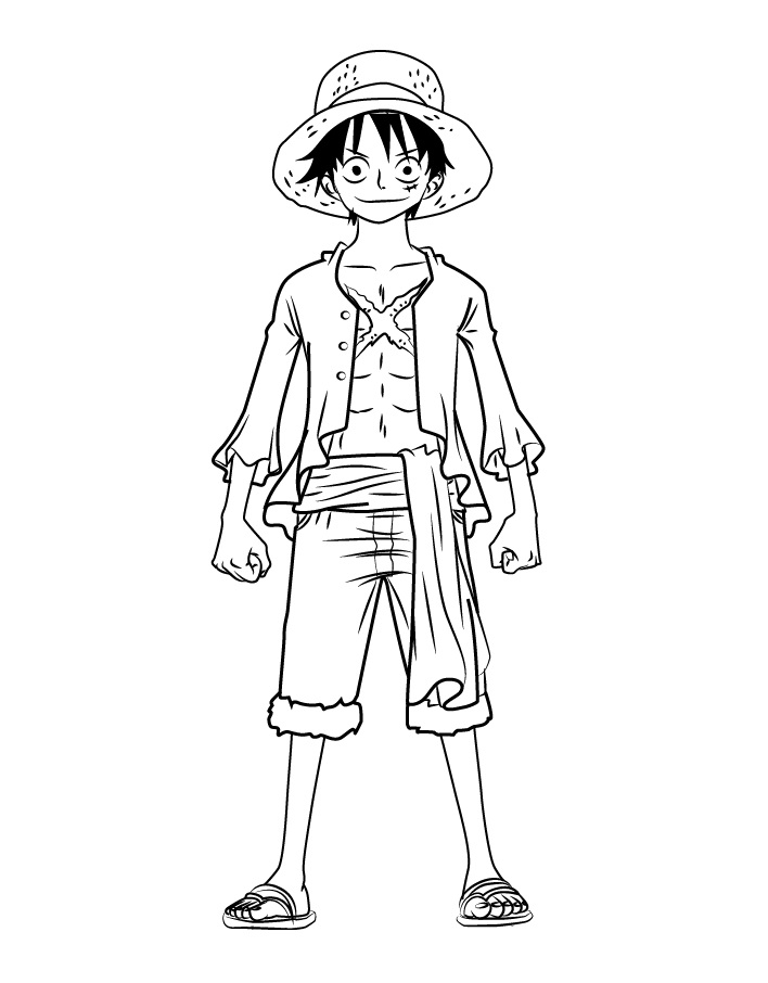 Chibi Zoro, Luffy and Robin Coloring Page - Free Printable Coloring Pages  for Kids