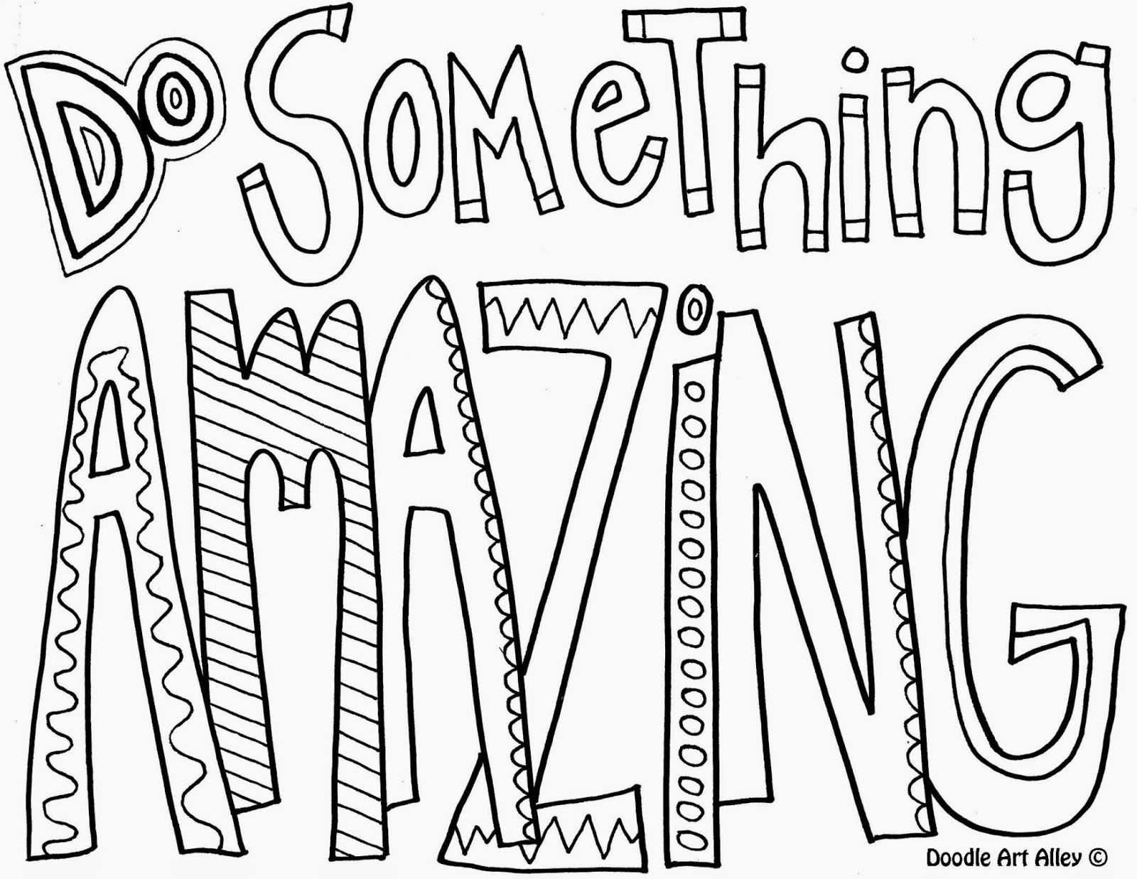 Quotes Coloring Pages Doodle Art Alley