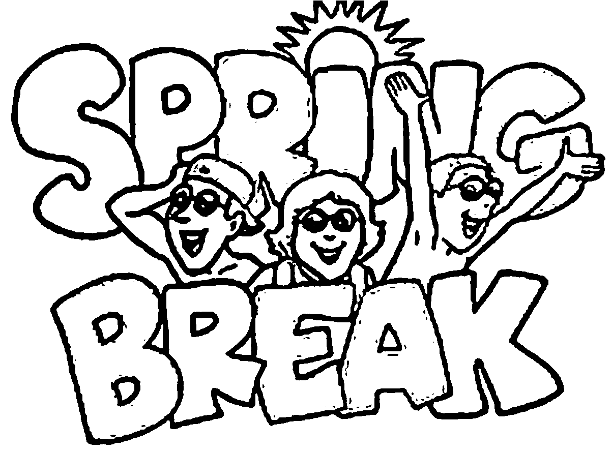 Spring Break Coloring Page Coloring Home