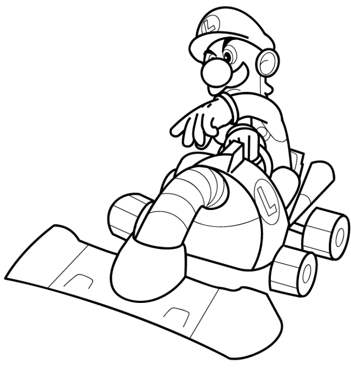 Mario Kart - Coloring Pages for Kids and for Adults