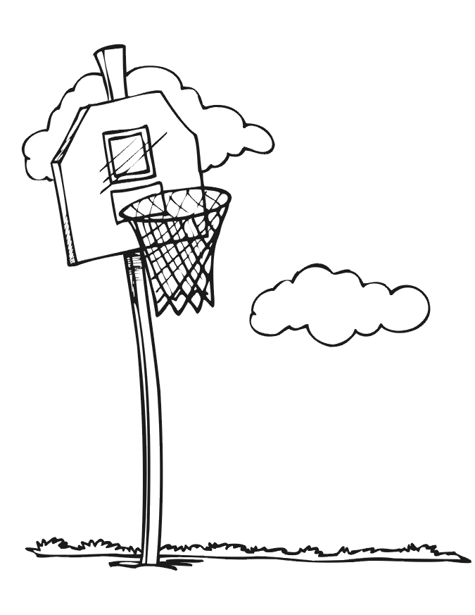 Basketball Coloring Picture | Basketball Net 1