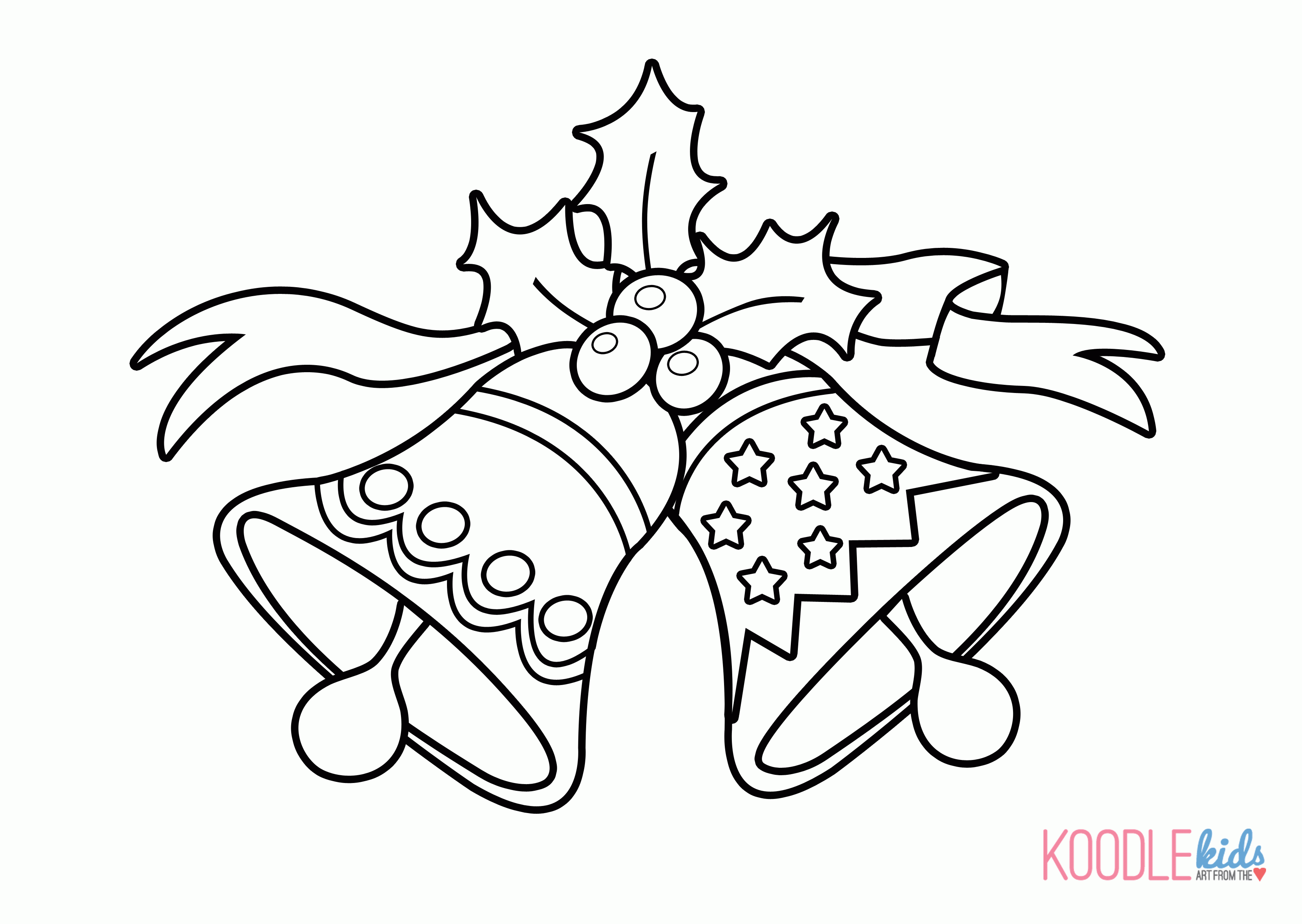 Coloring Pages Of Christmas Bells - Coloring