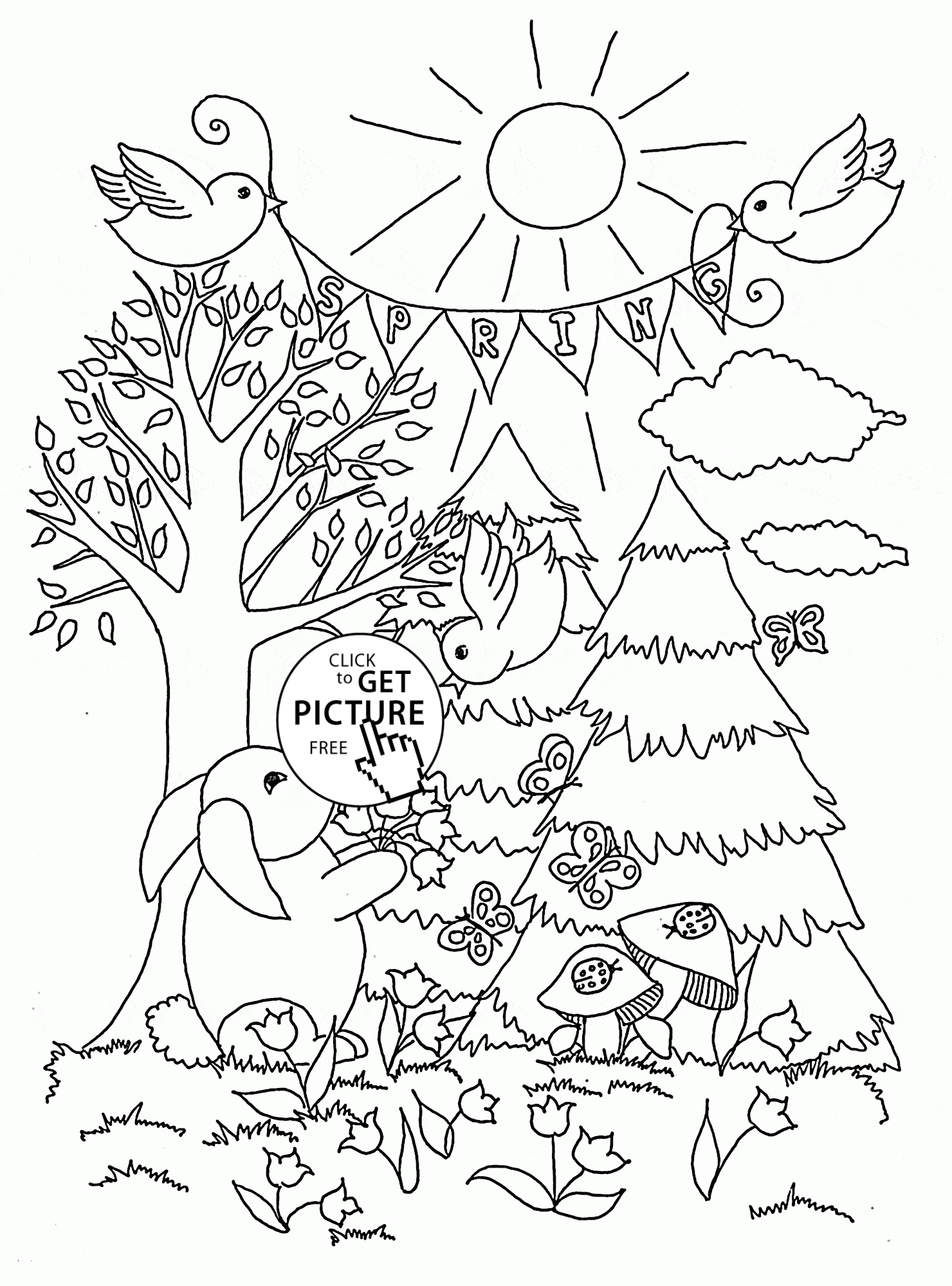 Colouring Pages Forest Animals - SonQuest Rainforest Coloring Mural by