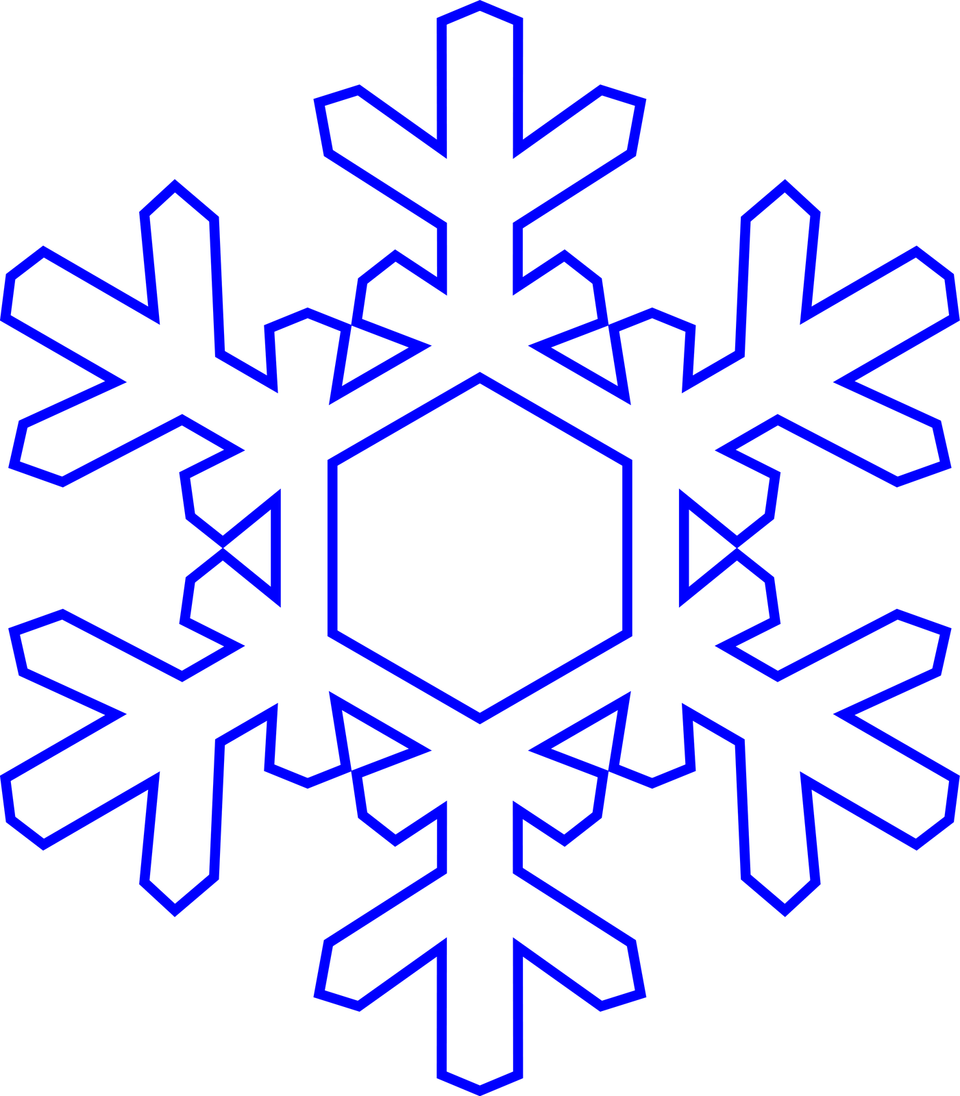 Snowflake Outline - Cliparts.co