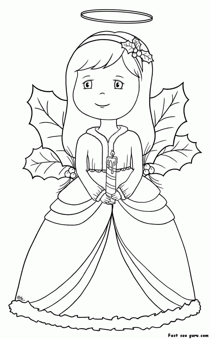Male Guardian Angel Coloring Page - Coloring Home