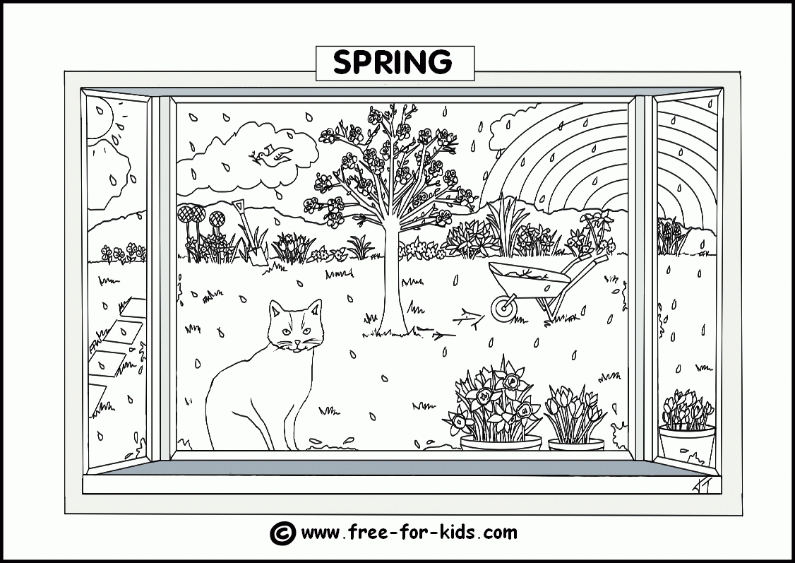 Seasons Colouring Pages