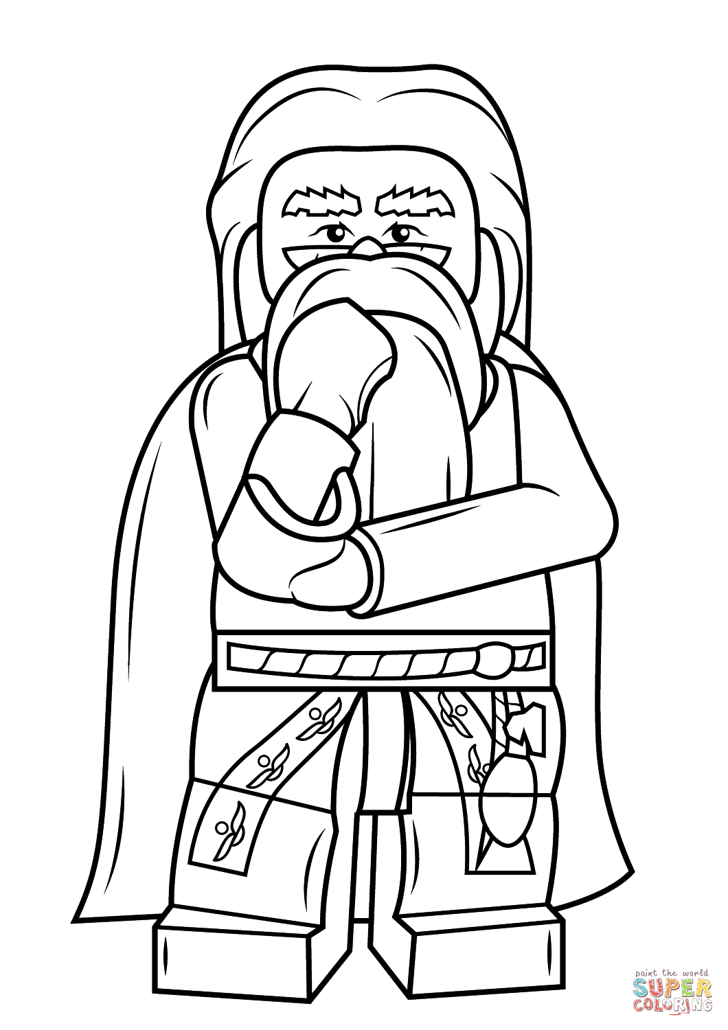 Lego Albus Dumbledore coloring page | Free Printable Coloring Pages