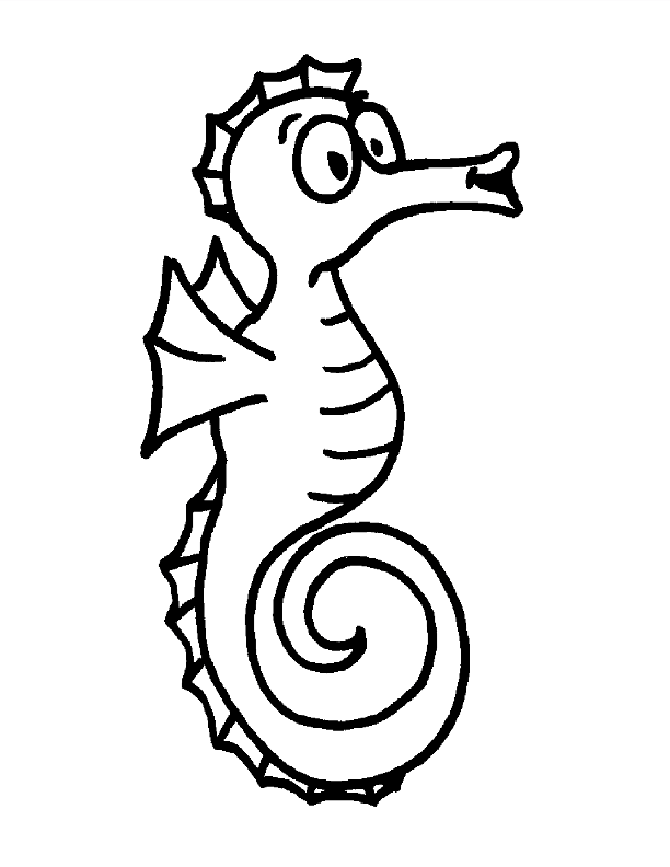Sea Monster Coloring Pages For Kids : Sea fish Creature Coloring 