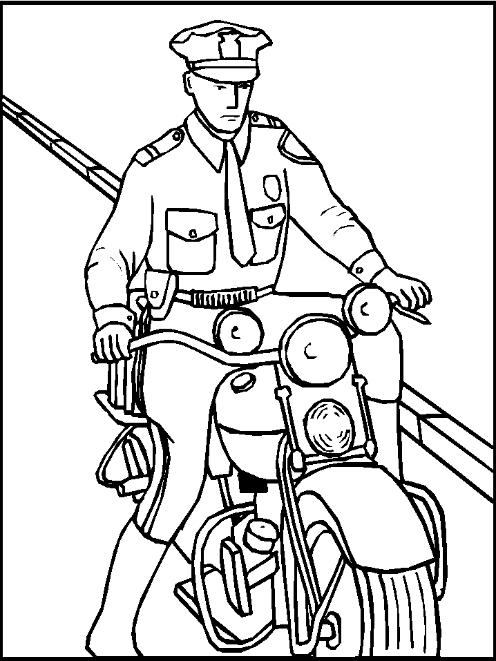 Policeman Coloring Pages To Print Images & Pictures - Becuo