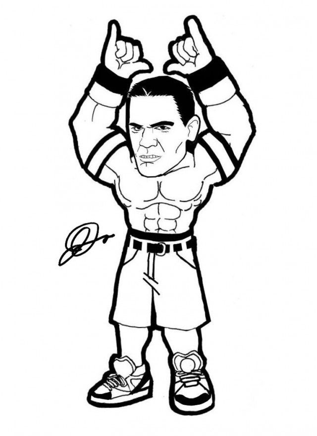 John Cena Zum Ausmalen Dibujos Para Colorear John Cena El Luchador
