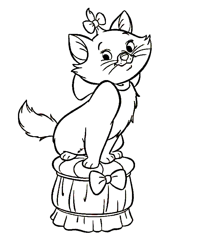 The Marie Cat Coloring Pages