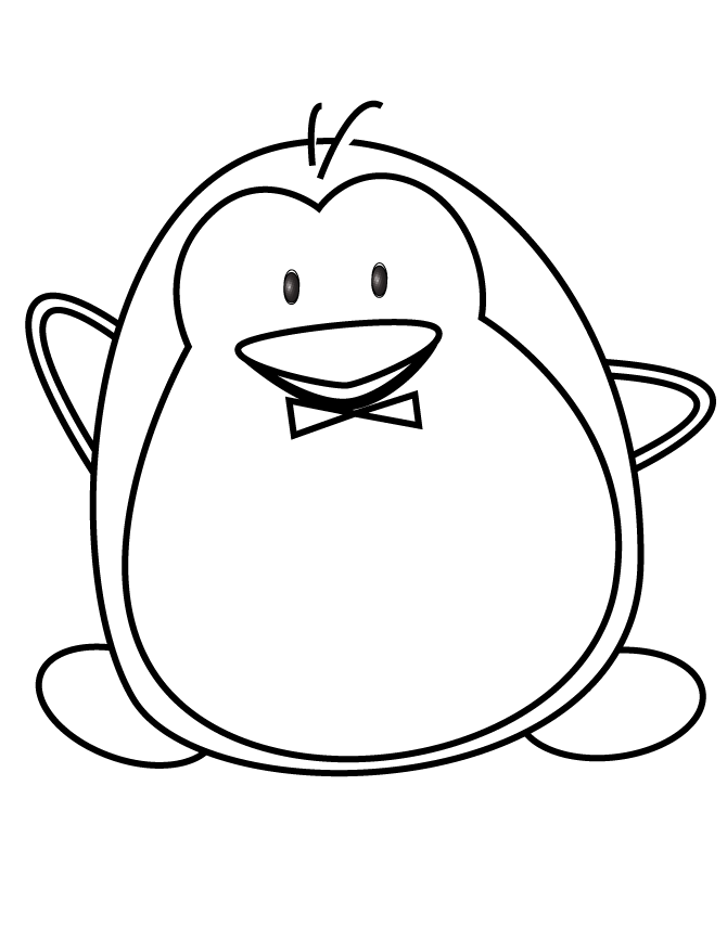 271 Simple Coloring Pages Of Cartoon Penguins with Animal character