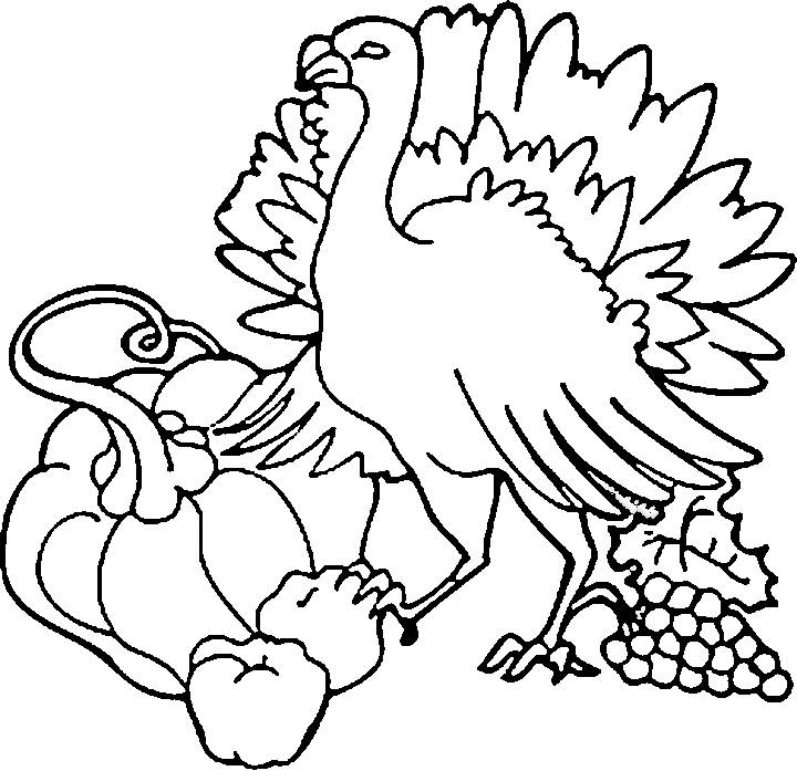Thanksgiving Turkey Coloring Pages for Kids