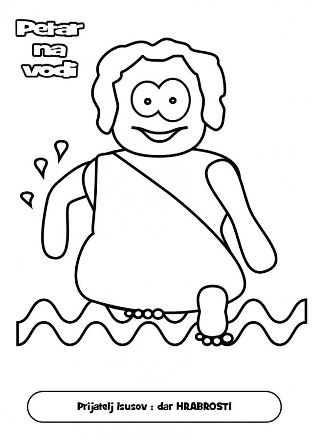 Peter Walking On Water Colouring Pages Page 3 163569 Jesus Walking 