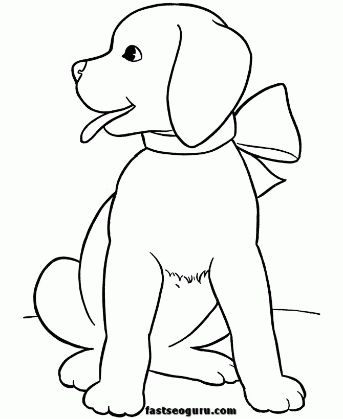 dog coloring page sitting