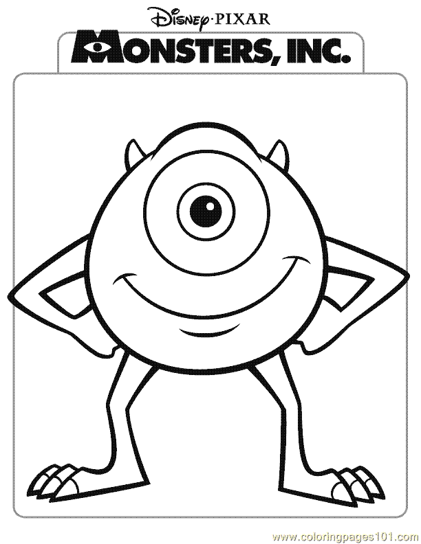 Coloring Pages Monsters Inc Coloring Page 04 (Cartoons > Monsters 