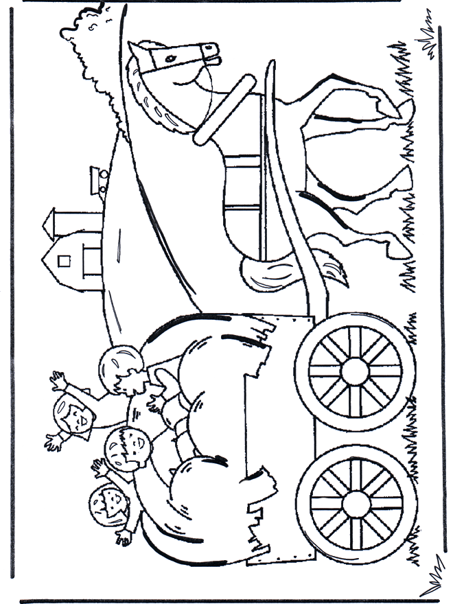 hay wagon Colouring Pages