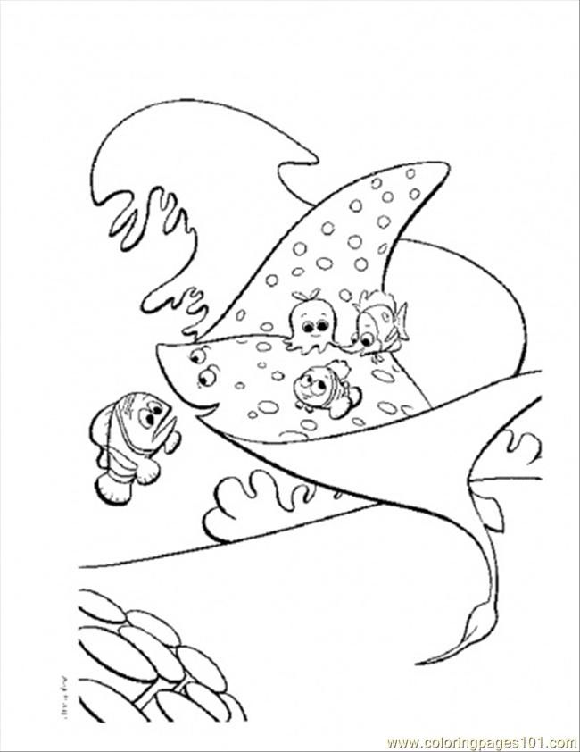 Coloring Pages Mrray (Cartoons > Finding Nemo) - free printable 