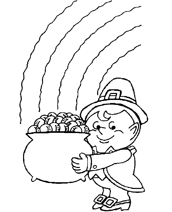 Pot of Gold Rainbow Coloring Page & Coloring Book