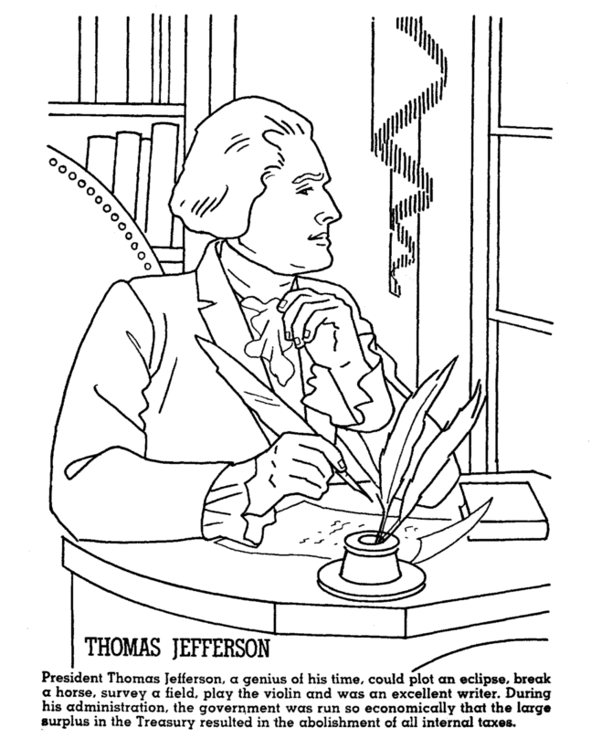 USA-Printables: President Thomas Jefferson - Second President of 