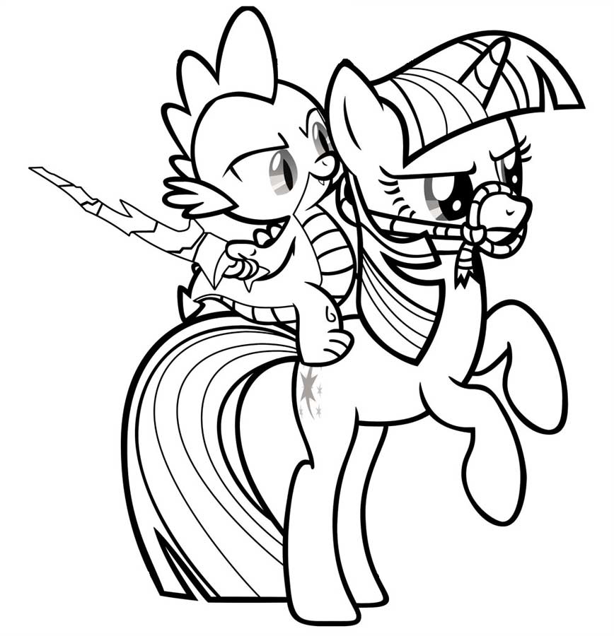 friendship is magic spike Colouring Pages