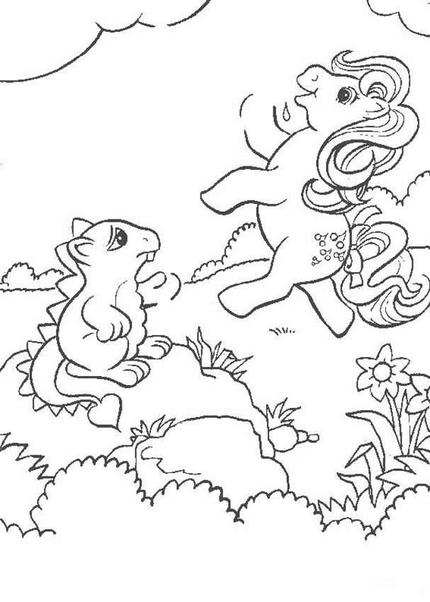 MY LITTLE PONY coloring pages - My Little Pony and strange animal