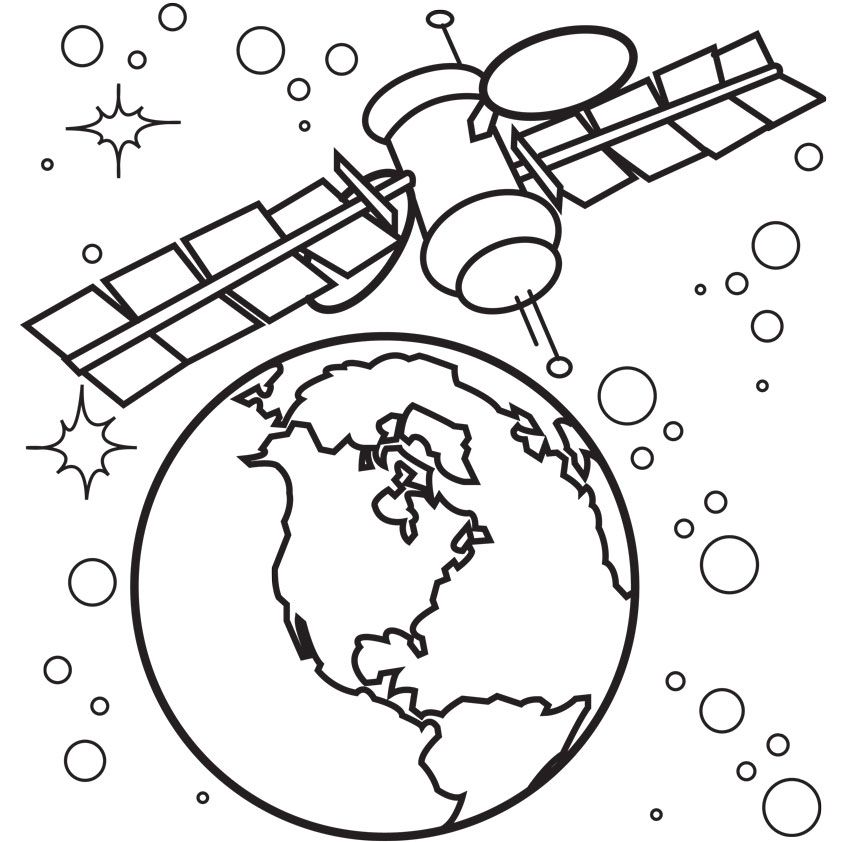 Outer Space Coloring Page Coloring Home