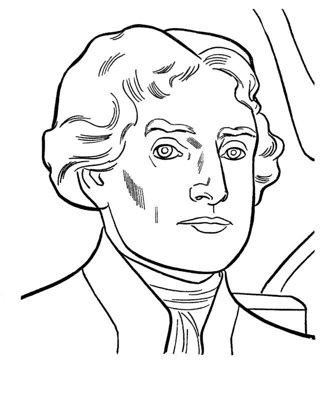 Printable Coloring Page Of Photo Of Thomas Jefferson Coloring Home