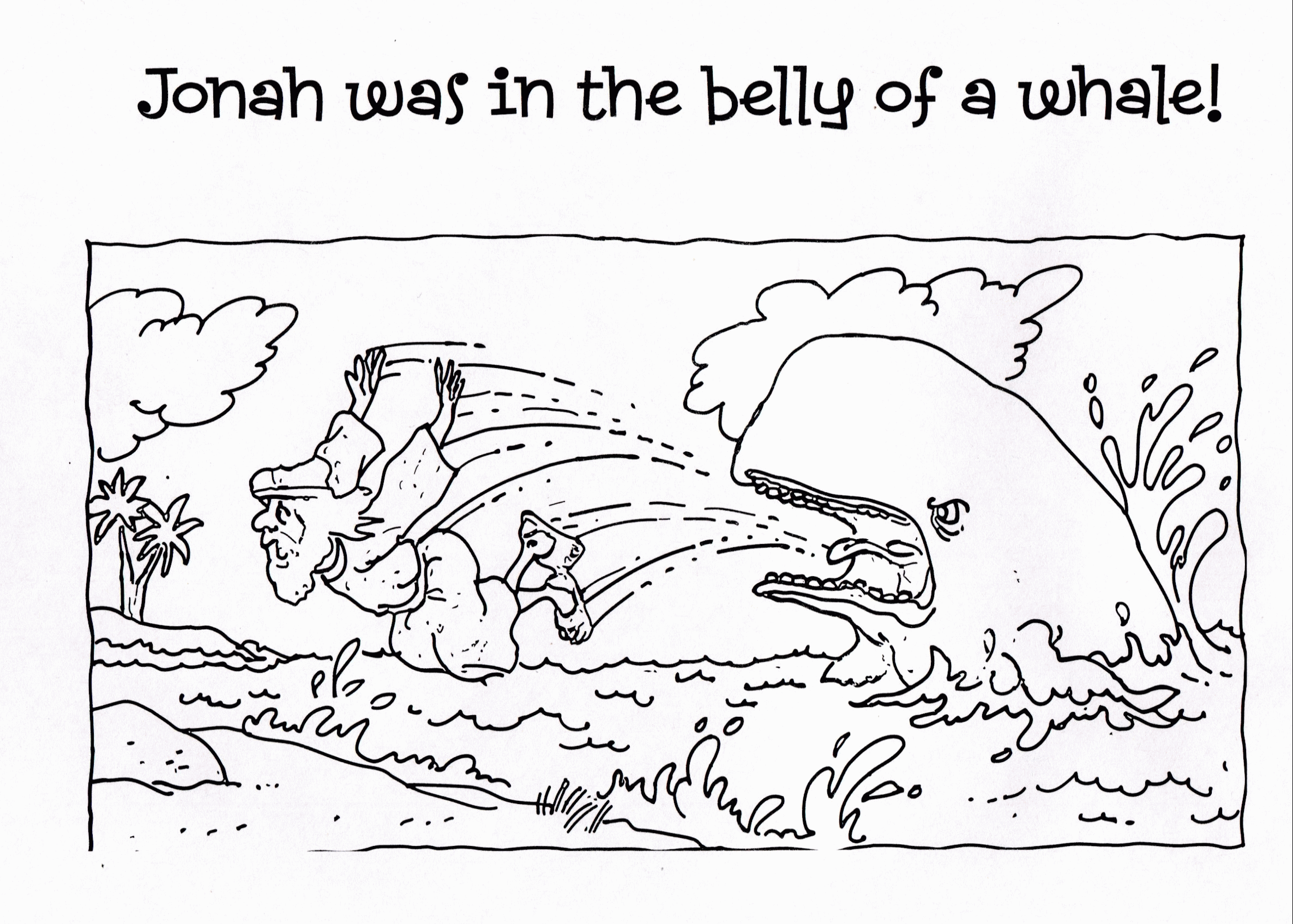 Jonah And The Whale Bible Story Coloring Pages Coloring Home