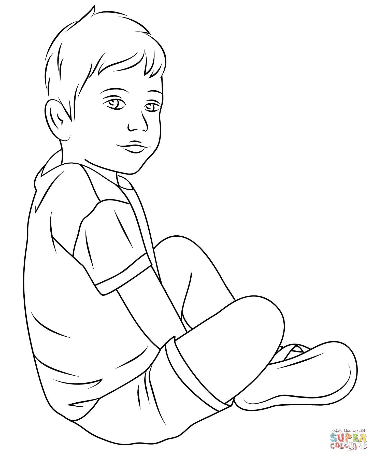 Child coloring page | Free Printable Coloring Pages