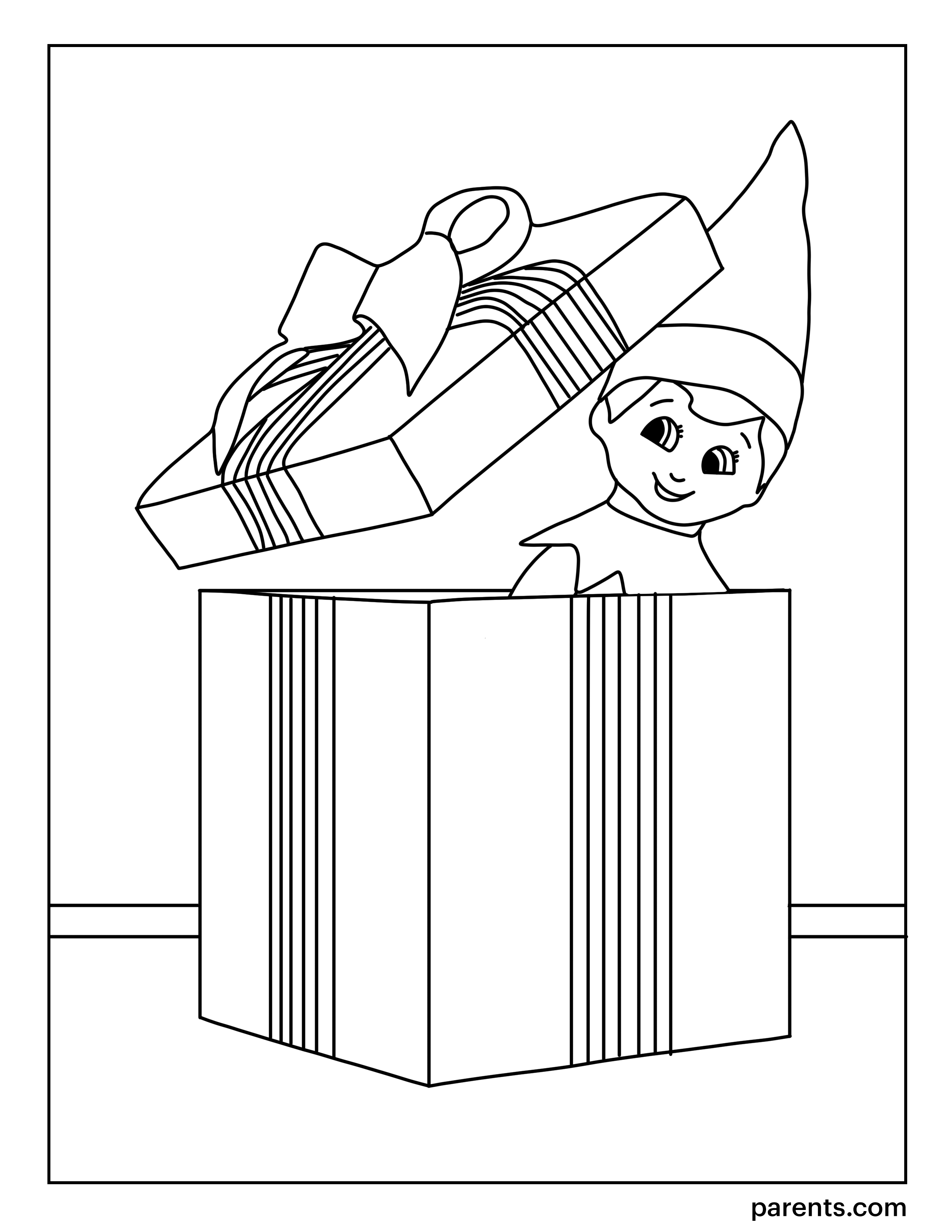 7 Elf on the Shelf Inspired Coloring Pages to Get Kids Excited for  Christmas | Parents