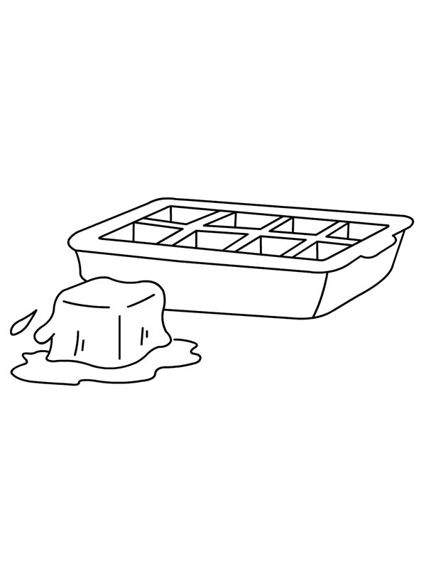 Ice cube tray Coloring Page | 1001coloring.com