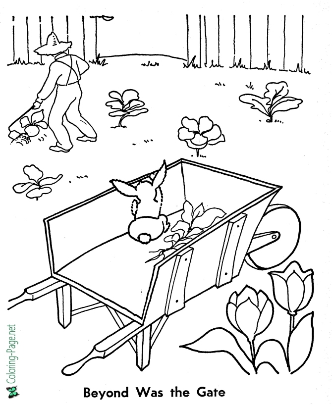 Fairy Tale - Peter Rabbit Coloring Page - The Gate Beyond