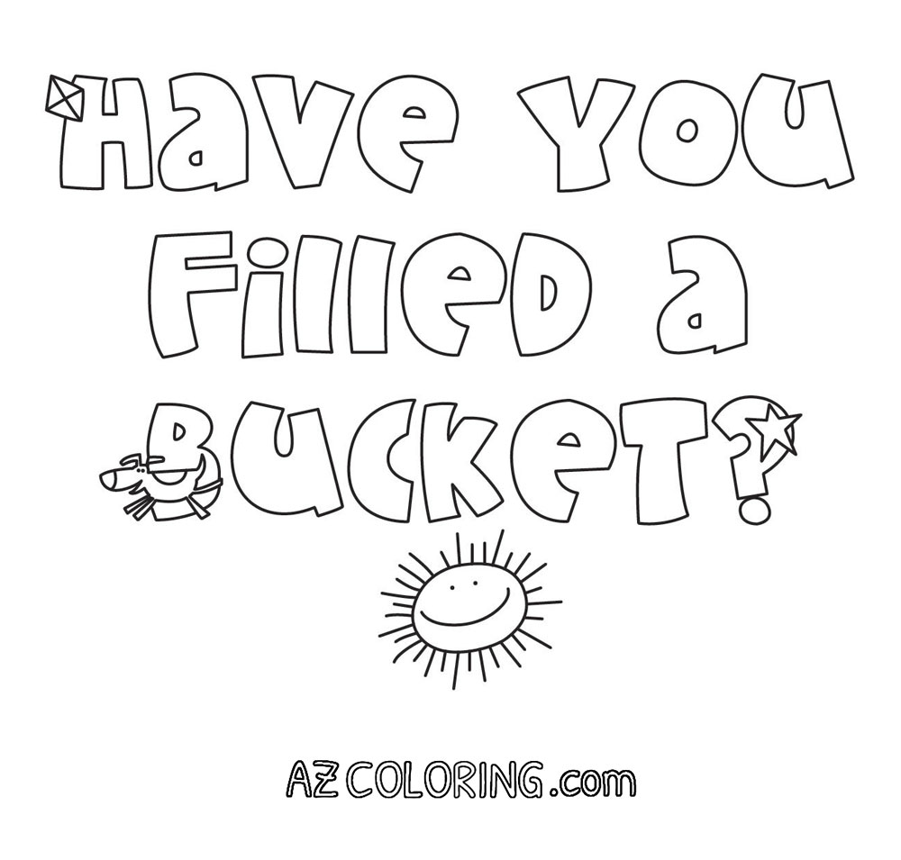 514 Unicorn Bucket Filler Coloring Page for Kindergarten