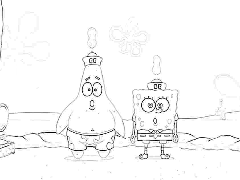 Spongebob And Patrick Coloring Page - Coloring Home
