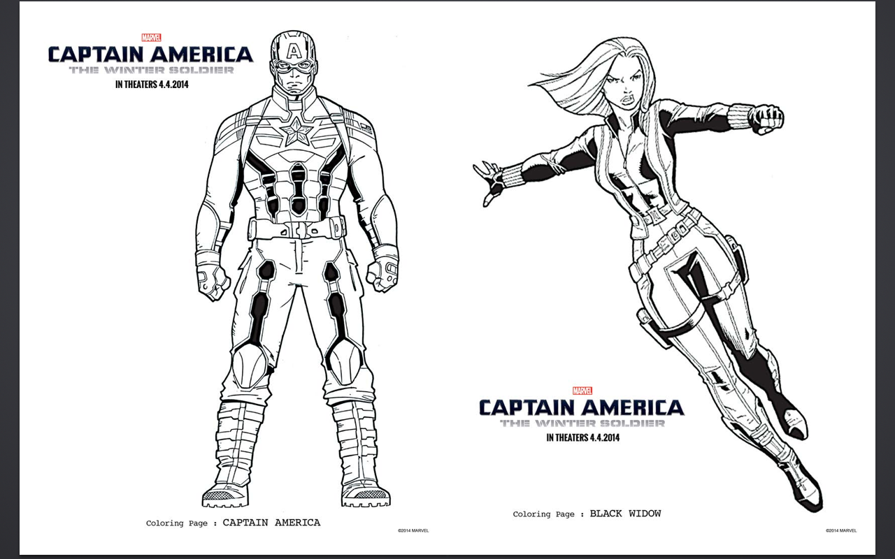 15 Free Captain America Coloring Pages