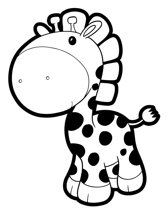 Cute Giraffe Coloring Pages - COLORINGPAG