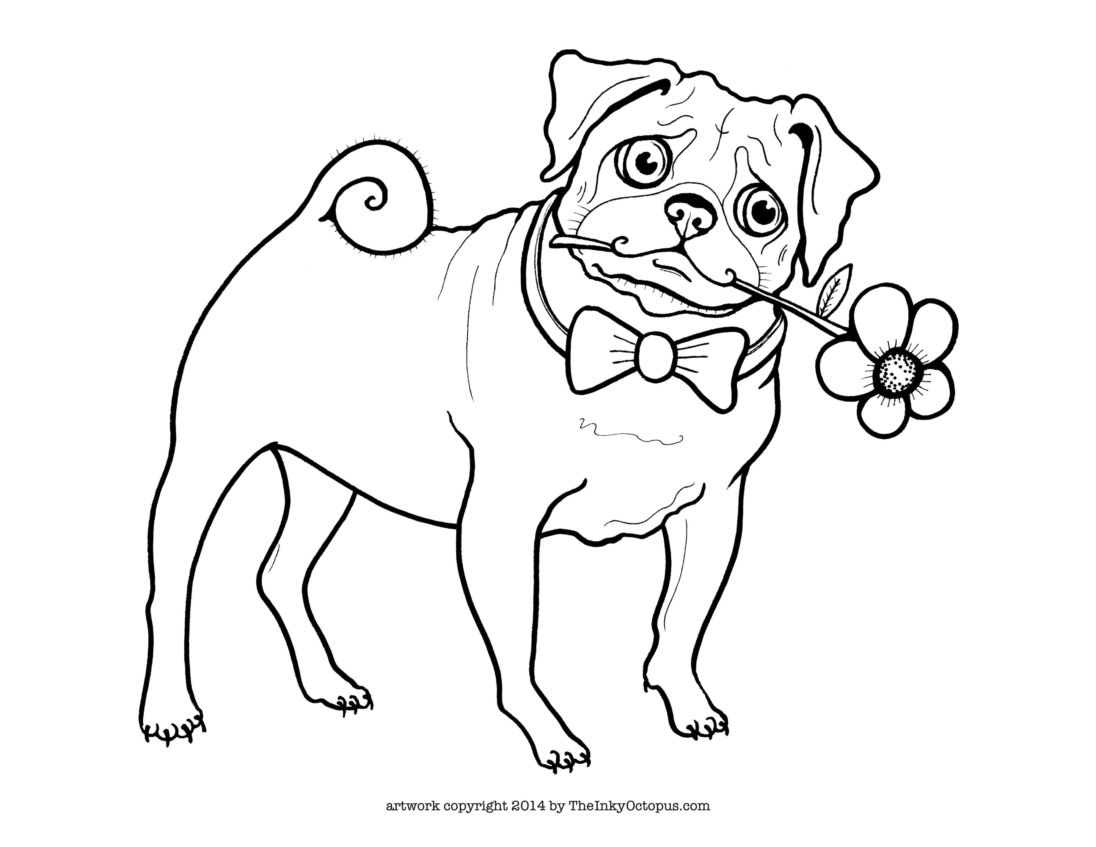 Printable Pug Coloring Pages Coloring Home