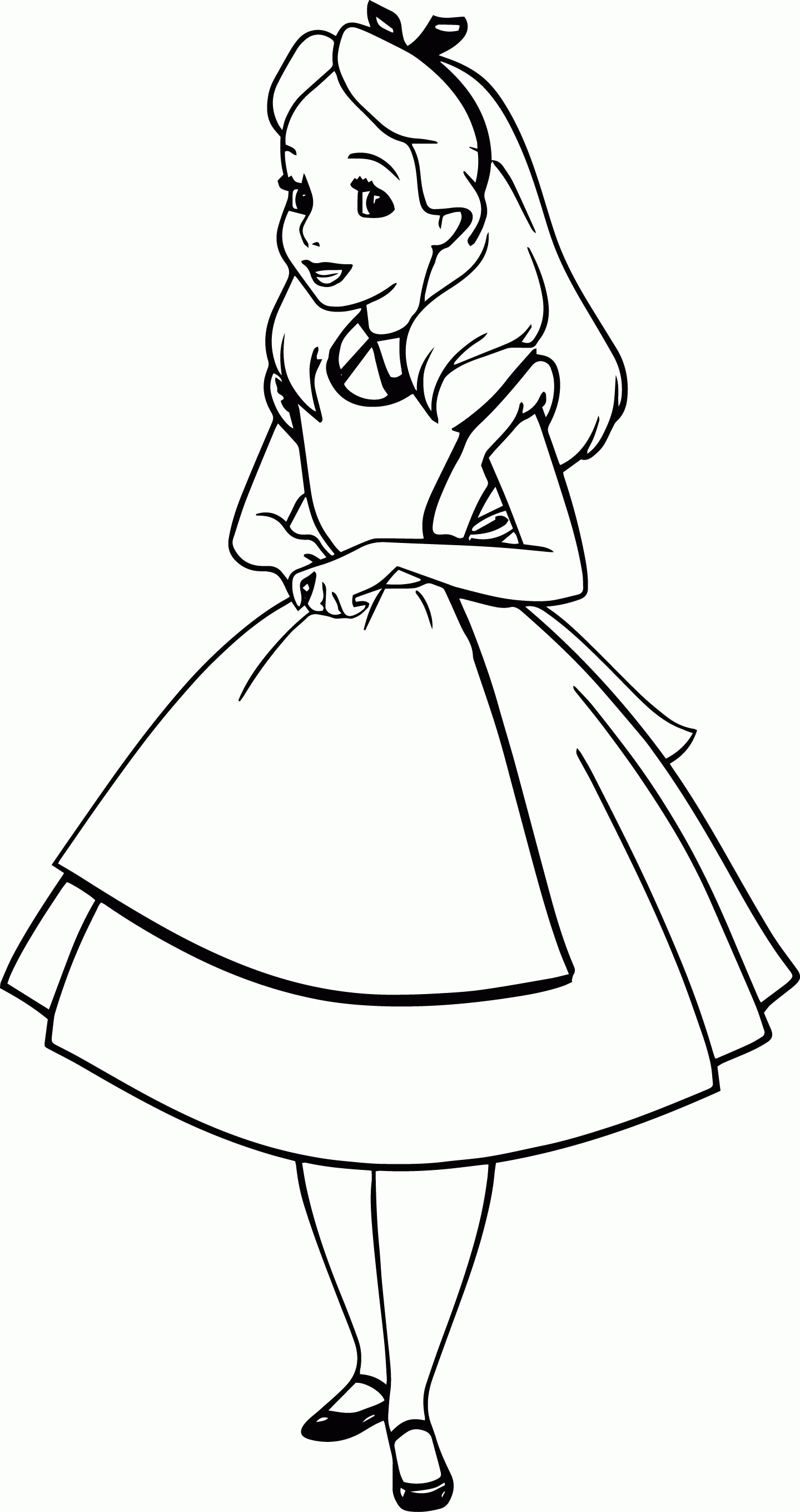Alice In Wonderland Coloring Page 01 | Wecoloringpage