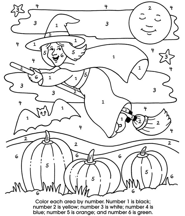 Halloween Color By Number Pages - Coloring Home