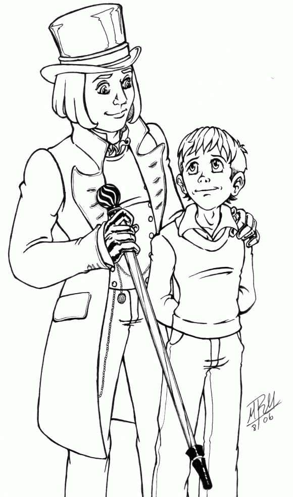 Willy Wonka And The Chocolate Factory Coloring Pages