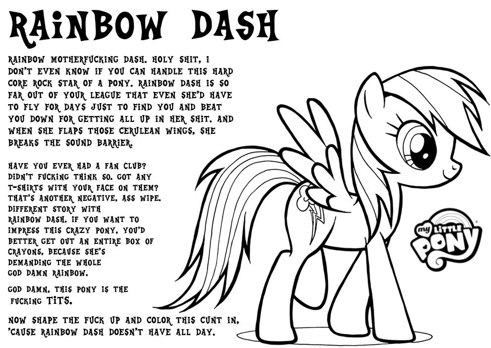 rainbow dash as a filly coloring pages - photo #11