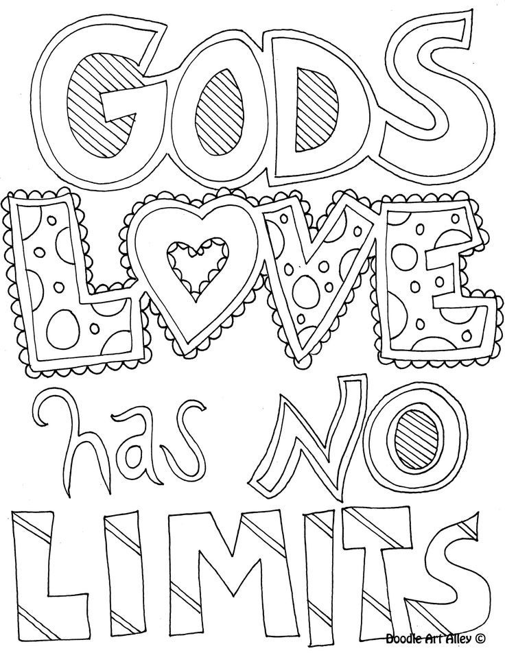 God's Love has No Limits coloring page