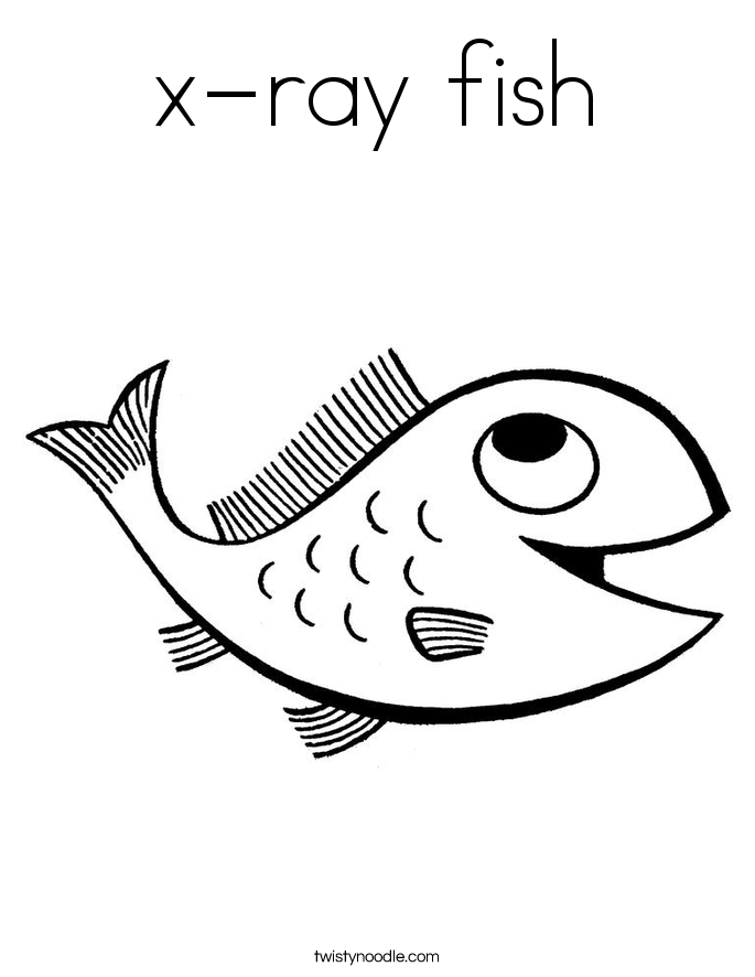 x-ray fish Coloring Page - Twisty Noodle