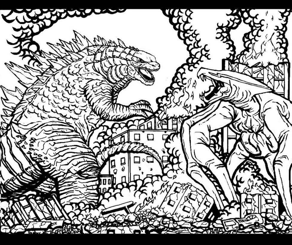 Godzilla Coloring Page 2014 - Coloring Home