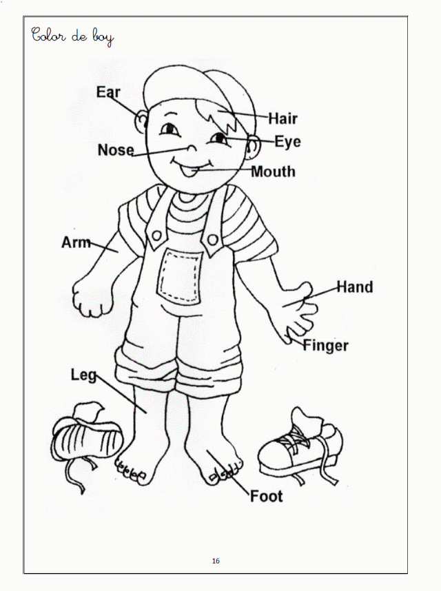 Boy Body Coloring Page - Coloring Pages For All Ages