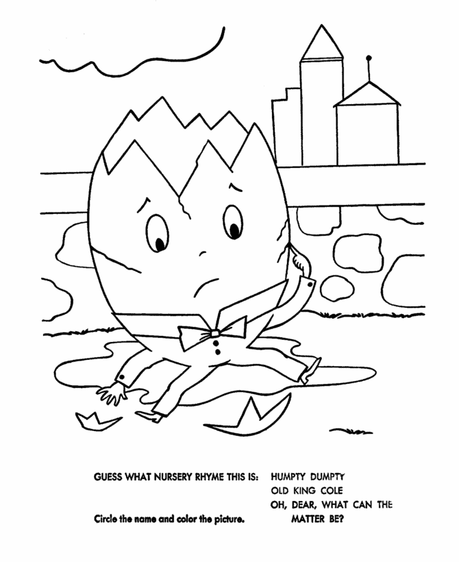 New Humpty Dumpty Coloring Pages Print for Adult
